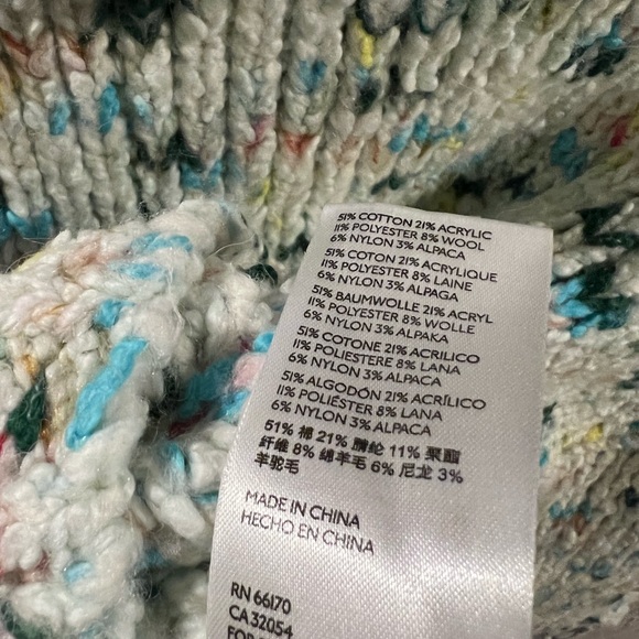 Anthro Multicolored Alpaca Chunky Sweater - Picture 4 of 4